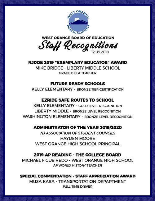 Staff Recognitions 